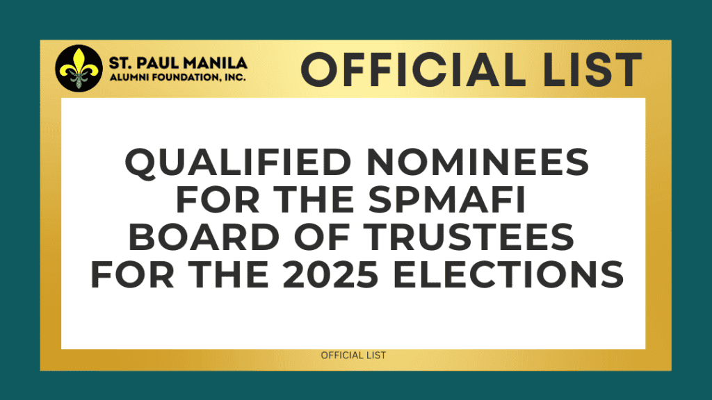 Article header with the text Official list and logo of SPMAFI. Below says, Qualified Nominees for the SPMAFI Board of Trustees for the 2025 Elections.